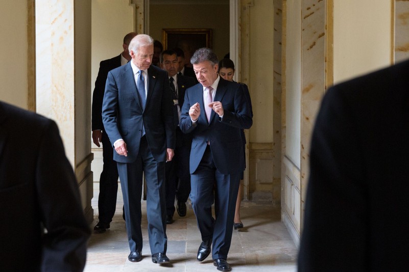 Joe Biden and Colombian President Santos
